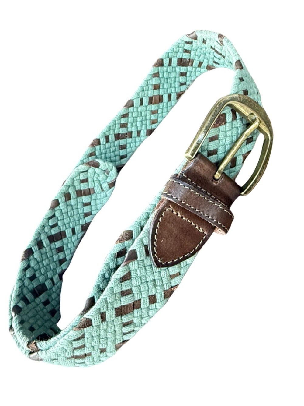 Vertigo Weaved Green and Brown Belt Size Small